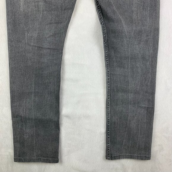 AllSaints Mens Pants 30 Gray Denim Jeans Cigarette Skinny Button Fly Rock 30x26 - Picture 11 of 11